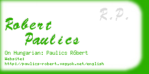 robert paulics business card