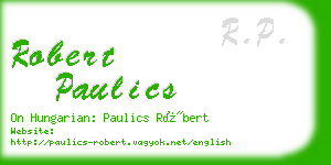 robert paulics business card
